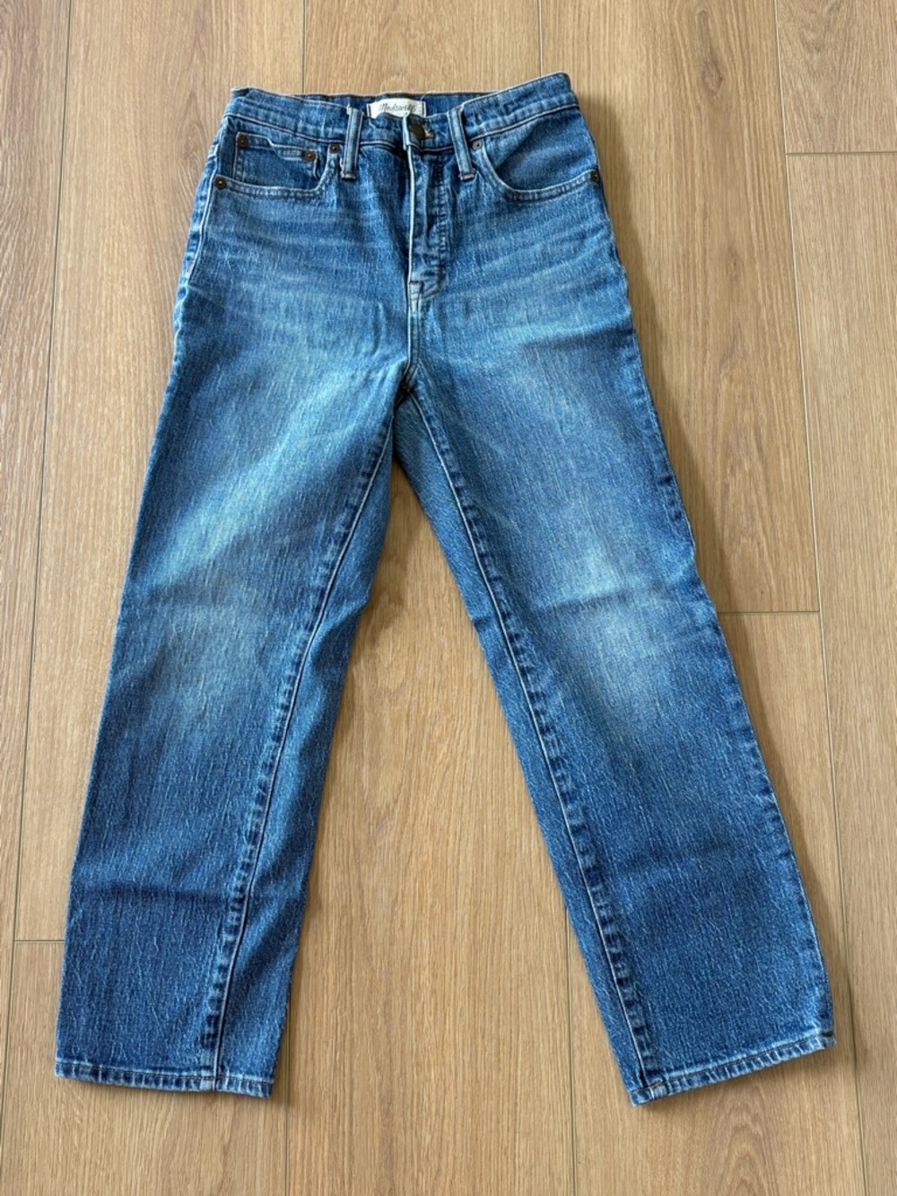 Madewell Blue Straight-Leg Jeans